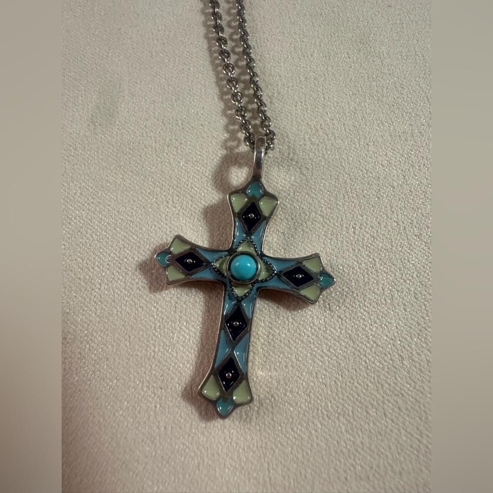 Retired Byzantine Cross with chain
